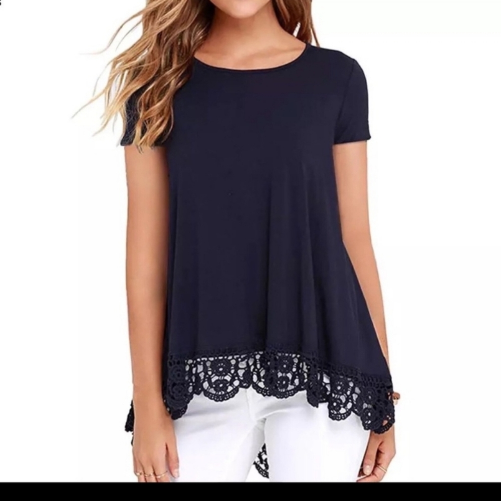 **FREE SHIPPING** Navy Blue Top